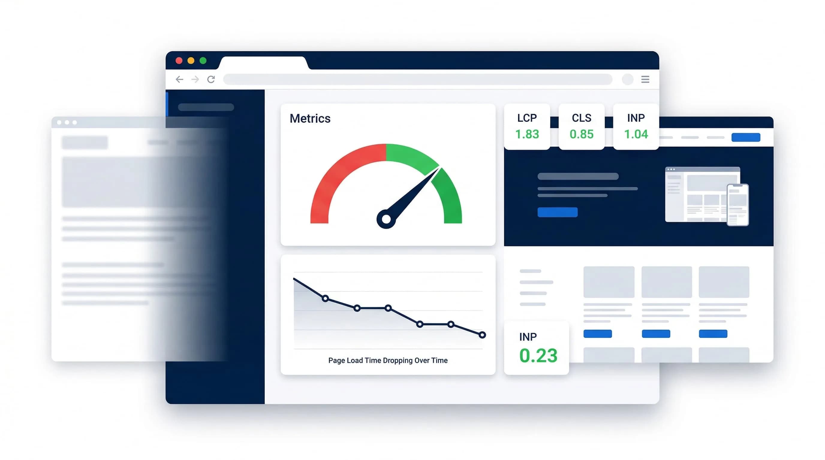 Website analytics showing a traffic decline